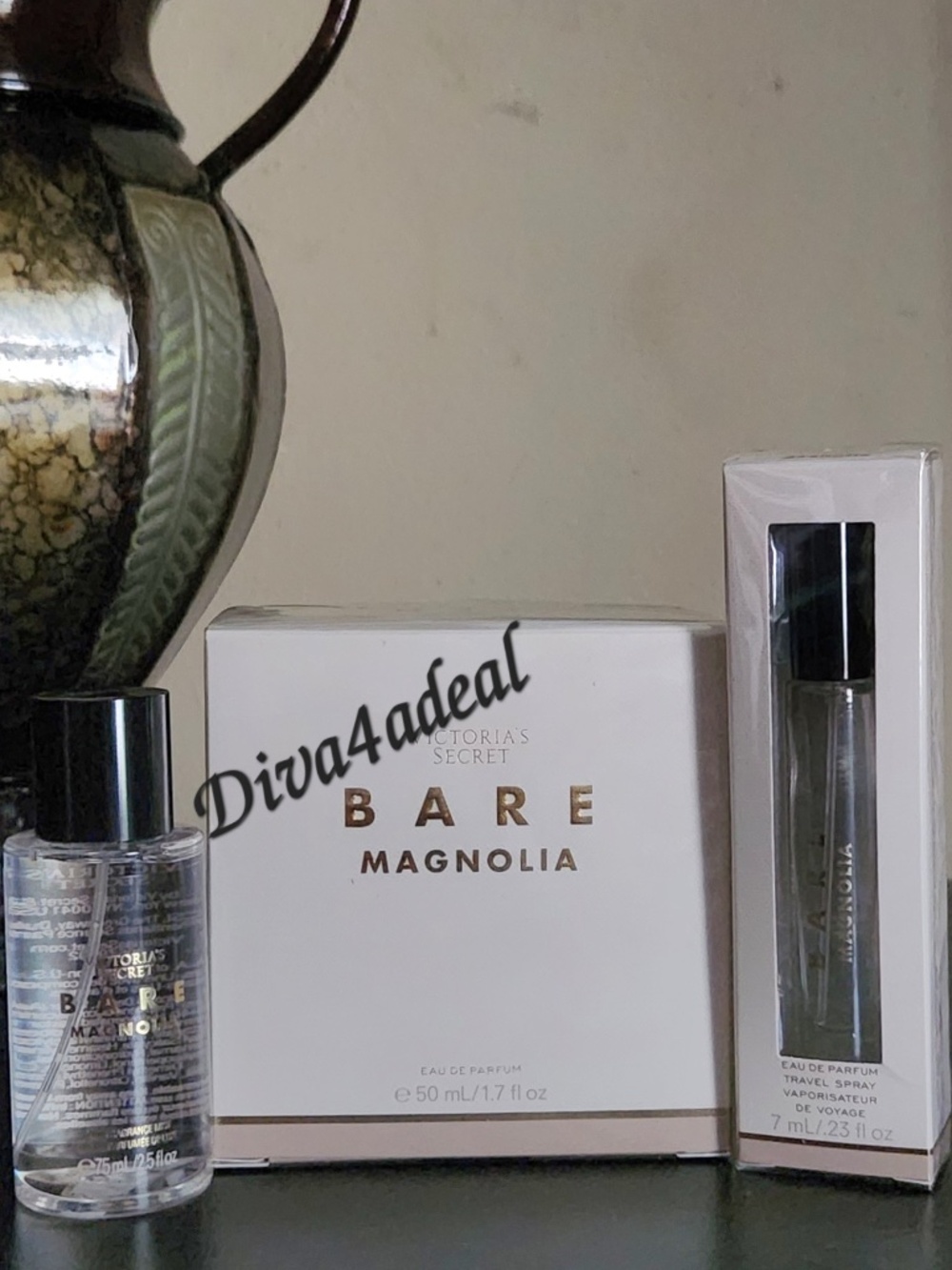 Victoria's Secret BARE MAGNOLIA 1.7 FL OZ EDP 3PC Bundle